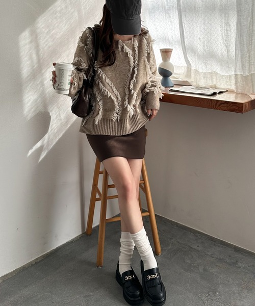 プリンセスラグーン様OBLI♡ホワイトニット フリンジニットワンピース/ホワイト | DRESS | OBLI