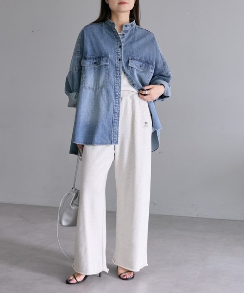 ☆PUAL CE CIN☆ストライプ長袖Tシャツ☆Fサイズ☆中古品☆ 先染ストライプシャツワンピース（シャツワンピース）｜PUAL CE