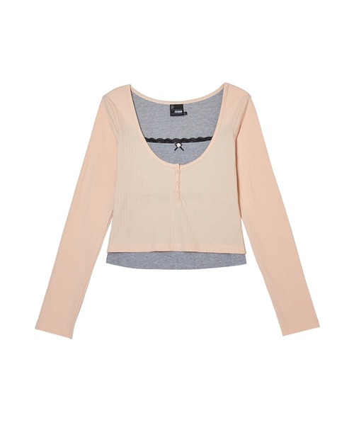 「FCMM」 長(zhǎng)袖カットソー MEDIUM アイボリー レディース