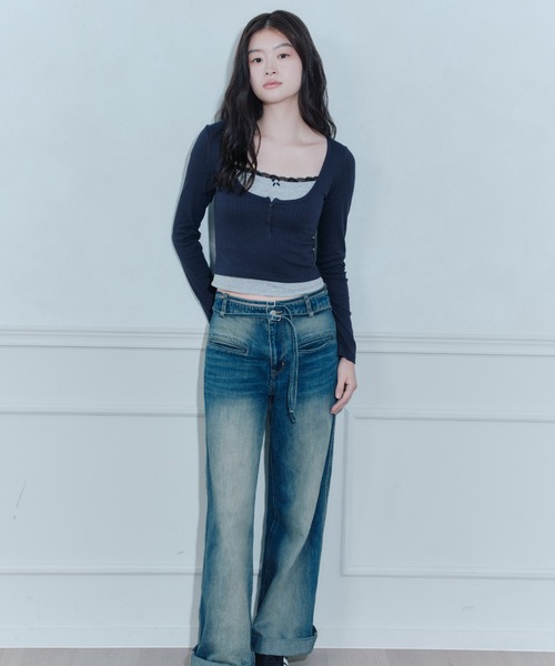 「FCMM」 長(zhǎng)袖カットソー MEDIUM アイボリー レディース