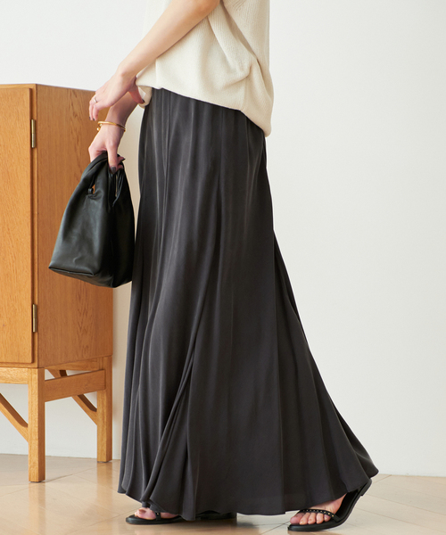 Plage プラージュ　新品　Co/Si ラインティアードスカート　ナチュラル プラージュ Plage Co/Si ラインティアードスカート （ナチュラル