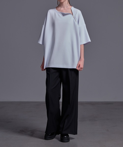 「Loose/ルース」 7分袖Tシャツ L ホワイト メンズ