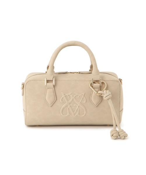 VIS ボストンバッグ 「2WAY」ロゴスエードミニボストンバッグ