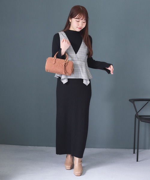 VIS（ビス） ボストンバッグ ロゴスエードミニボストンバッグ/2WAY