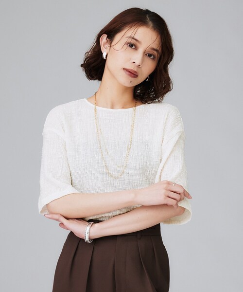 UNTITLED（アンタイトル） tシャツ 「五分袖/ジャージトップス」スラブ 
