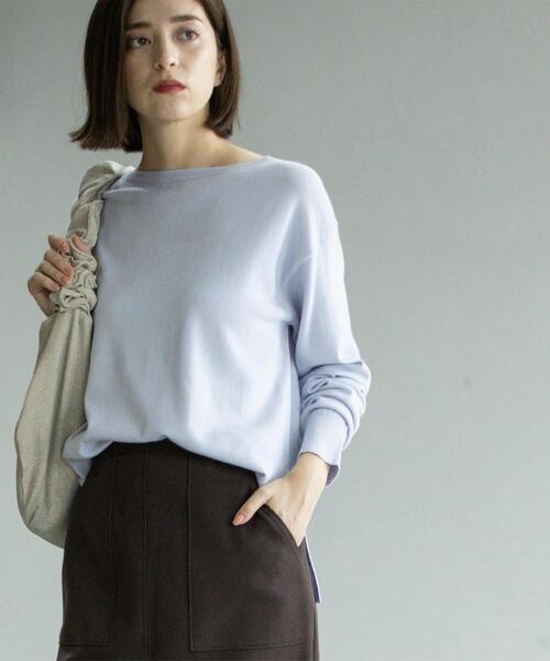 ニット セーター ボートネックニット/エクストラファインメリノウール「THEシリーズ/洗濯機OK」 レディース | OPAQUE.CLIP | 06