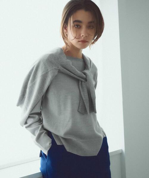 ニット セーター ボートネックニット/エクストラファインメリノウール「THEシリーズ/洗濯機OK」 レディース | OPAQUE.CLIP | 03