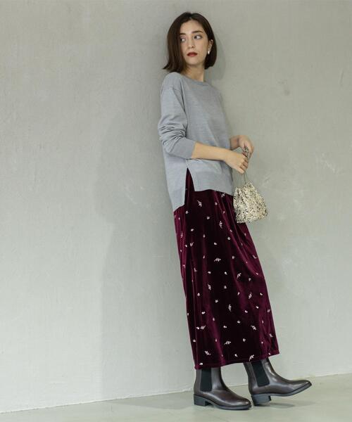 ニット セーター ボートネックニット/エクストラファインメリノウール「THEシリーズ/洗濯機OK」 レディース | OPAQUE.CLIP | 21