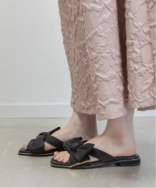 「RANDA」 フラットサンダル M ブラック レディース_画像7