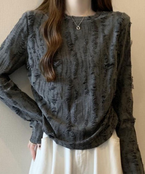 Sally Lunn tシャツ ラフシルエットバックスリットトップス レディース