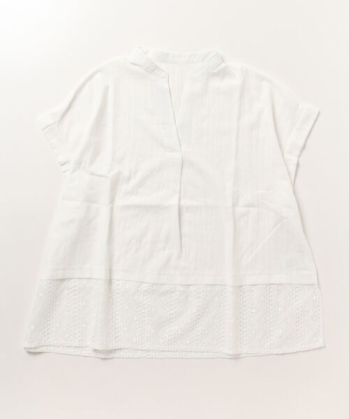 「terrace」 半袖ブラウス MEDIUM オフホワイト レディース_画像2