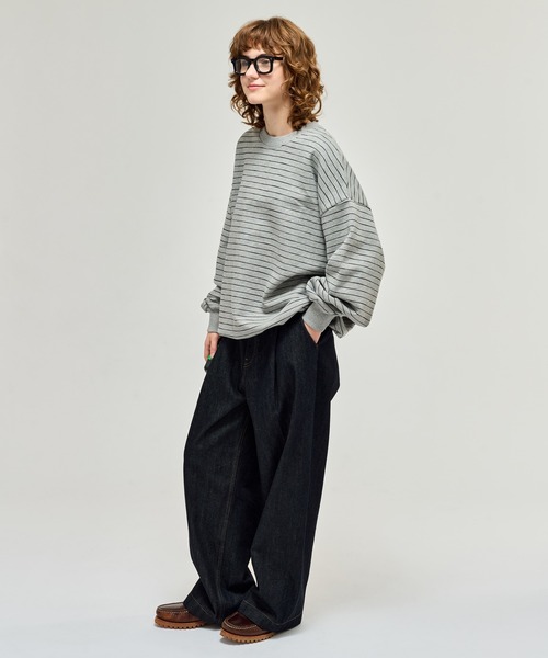 sudo  完売ボーダースエット wide sw「border」 WETTEMPT トレーナー スウェット HEAVY WEIGHT BORDER SWEAT