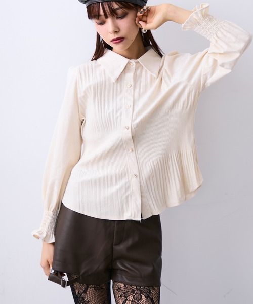 MONOe パンツ フェイクレザーストラップショートパンツ レディース