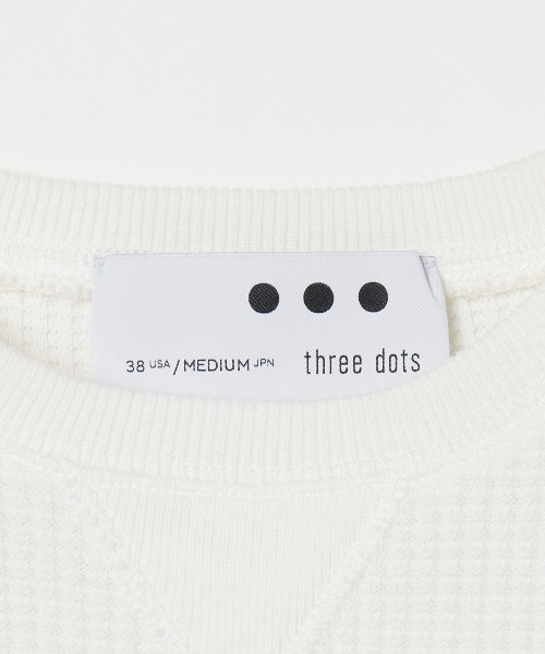 「three dots」 半袖Tシャツ LARGE オフホワイト メンズ_画像5