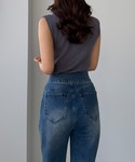 ジーンズ デニム デニムパンツ ハイウエストフ...の詳細画像3