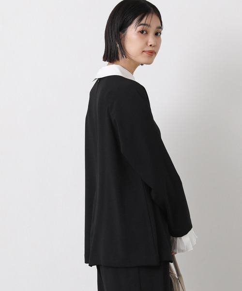 margaux ブラウス シャツ 襟付きカフスSETブラウス レディース 
