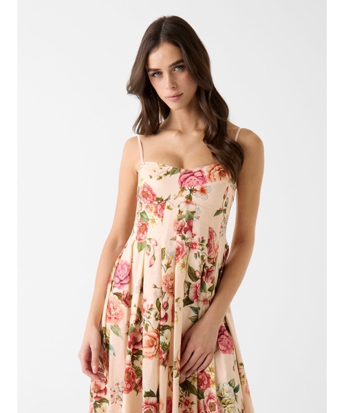 GUESS（ゲス） ワンピース BRIA Linen Dress ワンピース マキシ丈 花柄