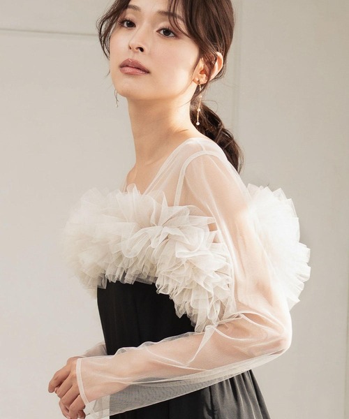 「GIRL」 パンツドレス 2L ブラック レディースの画像