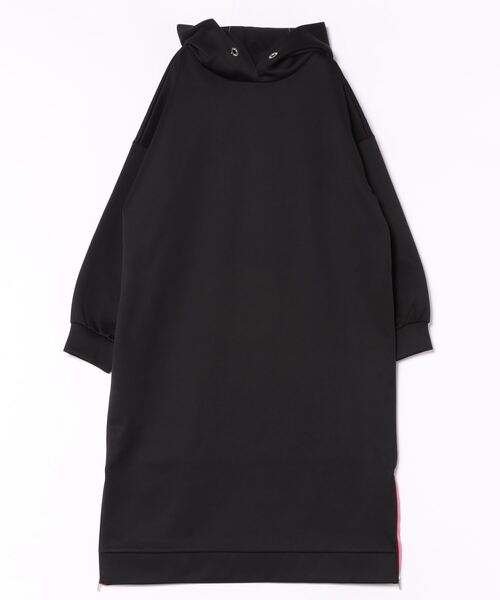 「Q」 長袖ワンピース MEDIUM ブラック レディース_画像2