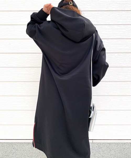 「Q」 長袖ワンピース MEDIUM ブラック レディース_画像7