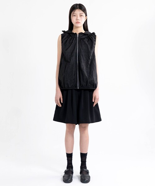 Bshop ベスト ジレ eunoia | ナイロンシアー フードベスト WOMEN