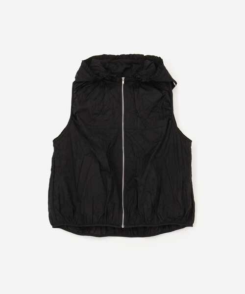 ユノイア　eunoia シアーフーデッドベスト　ビショップ Bshop ベスト ジレ eunoia | ナイロンシアー フードベスト WOMEN