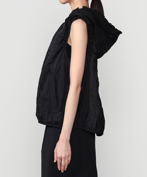 Bshop ベスト ジレ eunoia | ナイロンシアー フードベスト WOMEN