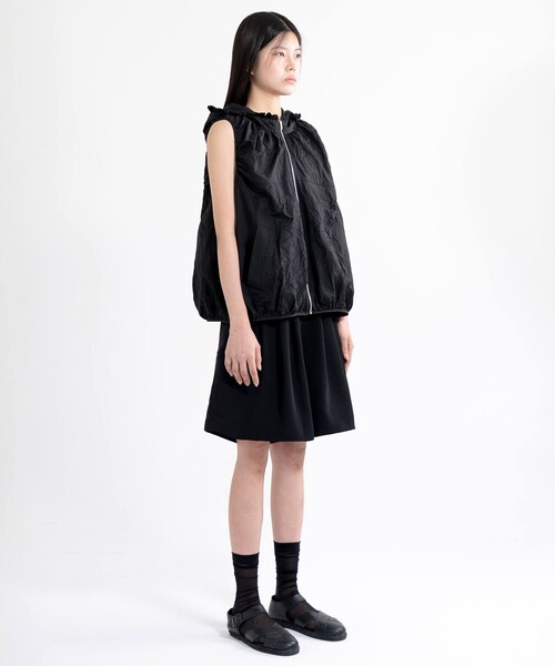 Bshop ベスト ジレ eunoia | ナイロンシアー フードベスト WOMEN