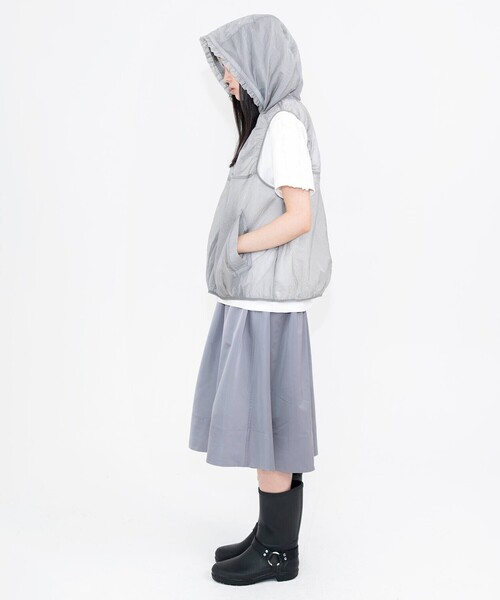 Bshop ベスト ジレ eunoia | ナイロンシアー フードベスト WOMEN
