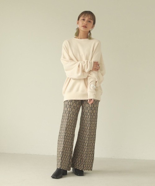 「TODAYFUL」 イージーパンツ 38inch ナチュラル レディース_画像4