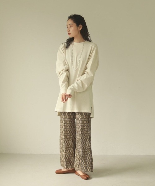 「TODAYFUL」 イージーパンツ 38inch ナチュラル レディース_画像6