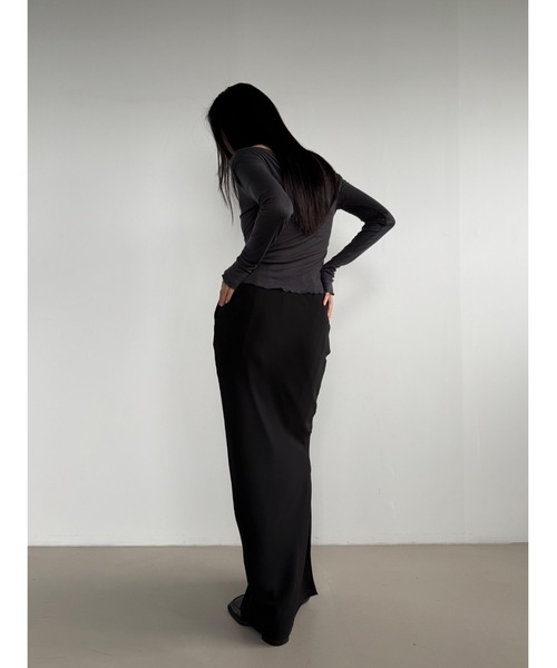 「Didot.showroom」 長袖カットソー FREE バーガンディー レディース_画像7