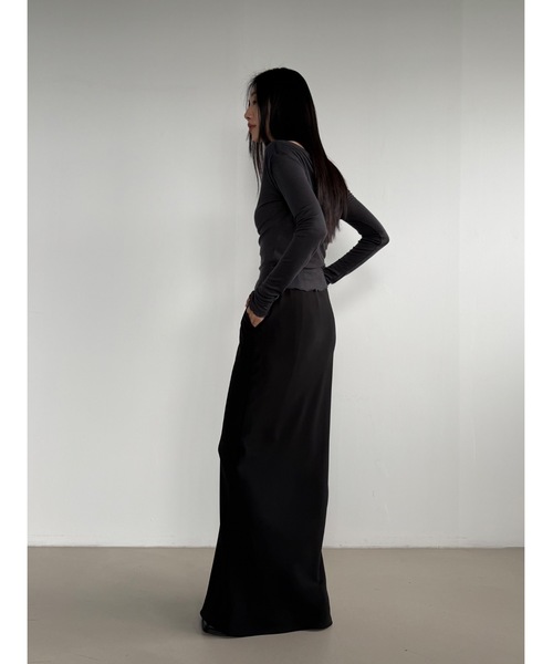 「Didot.showroom」 長袖カットソー FREE バーガンディー レディース_画像8