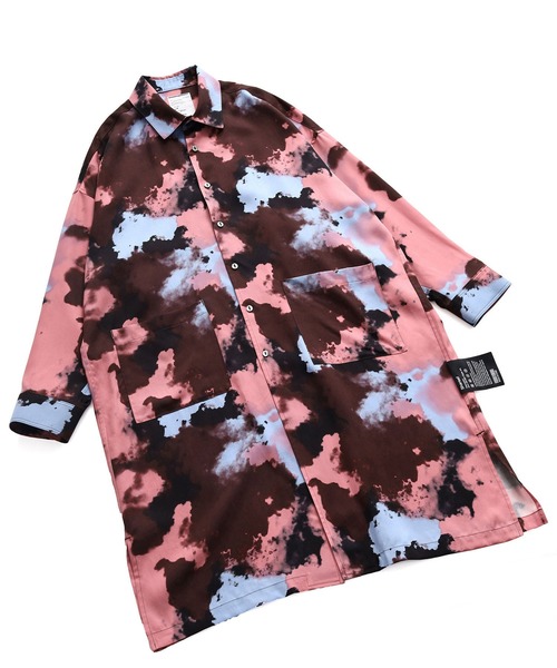 SHAREEF（シャリーフ） シャツ SMOKE PT LONG SHIRTS メンズ