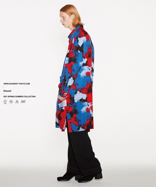 SHAREEF（シャリーフ） シャツ SMOKE PT LONG SHIRTS メンズ