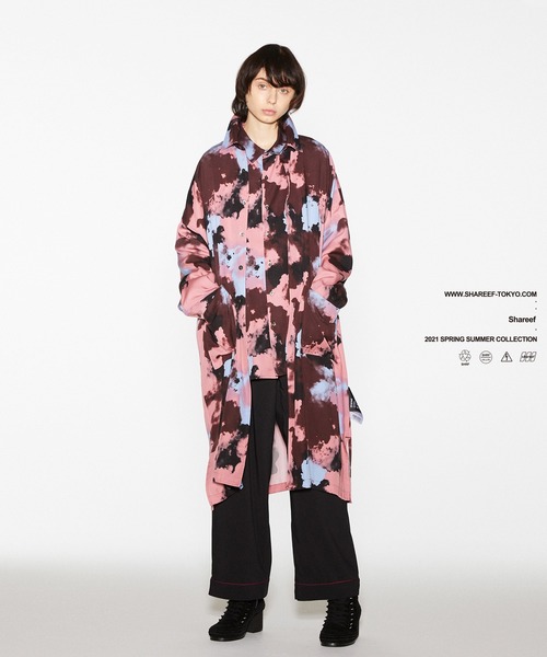 SHAREEF（シャリーフ） シャツ SMOKE PT LONG SHIRTS メンズ