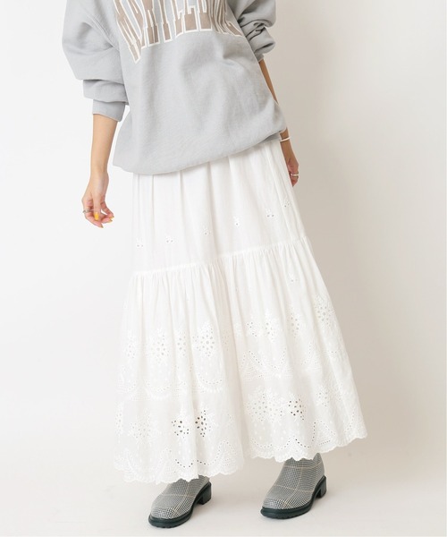 Spick&SpanUPPERHIGHTS THE LAZYSKIRT白スカート スカート ロングスカート 夏[品番：KH000013812]｜VIVID LADY