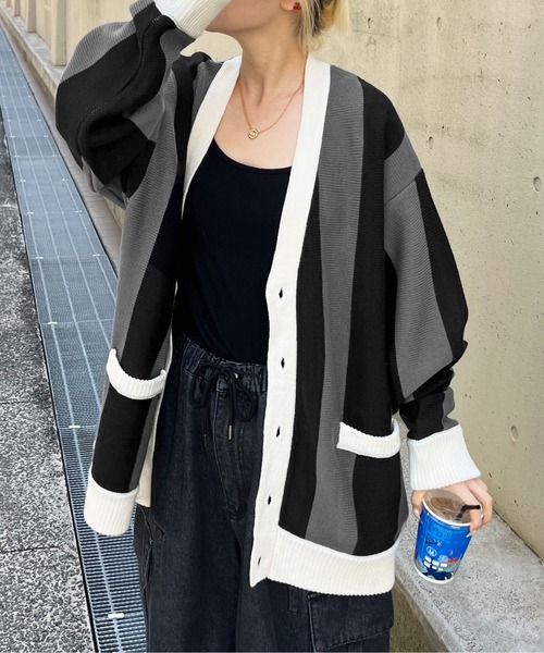 おーさかーな　　　ストライプ　カーディガン 01473763800-e2.jpg?ts=