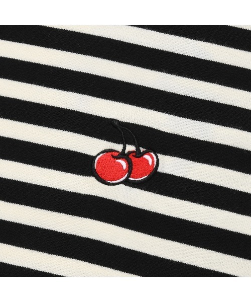 tシャツ KIRSH CHERRY STRIPE LONG SLEEVE T-SHIRT/キルシー