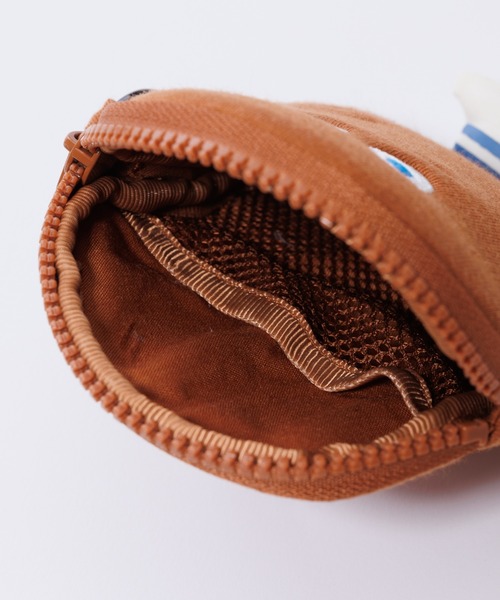 PLATS PLAS プリーツポーチ ブラウン PLATS PLAS プリーツポーチ ブラウン PLATS PLAS プリーツポーチ