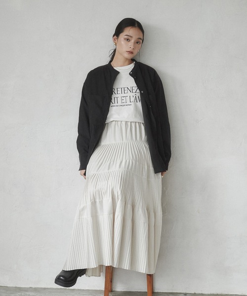 hunch スカート プリーツティアードスカート : ZOZOTOWN Yahoo