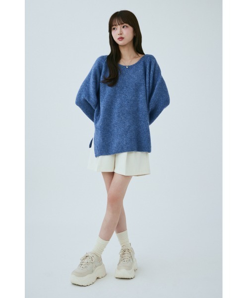 MIEL CRISHUNANT\r
ヴィンテージレザーライクビッグシルエットブルゾン MIEL CRISHUNANT 「MIEL CRISHUNANT」 半袖シャツ FREE サックス
