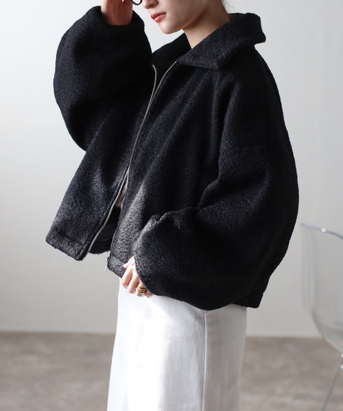 TRIANGLE PALETTE ブルゾン アウター ショート丈 ボリュームスリーブ