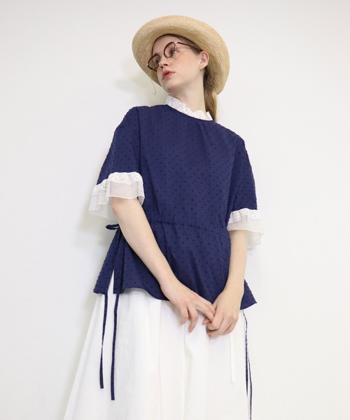 ブラウス シャツ バラの花びらのような海 「 ブラウス 」 レディース haupia ブラウス シャツ バラの花びらのような海