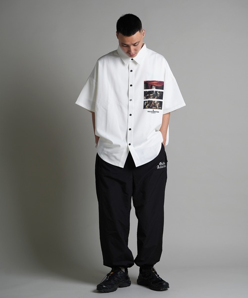トップス GALLES ADDICTION GALLIS ADDICTION シャツ GA 絵画-SPLIT S/S SHIRT メンズ