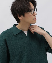 シャツ スキッパージャガードニットシャツ / 109224 メンズ｜ZOZOTOWN Yahoo!店