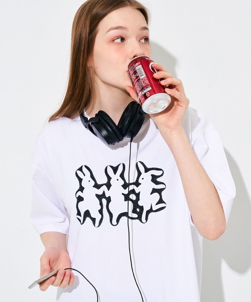 SLOWACID tシャツ 「UNISEX」SLOW ACID／3 RABBIT T 2118247