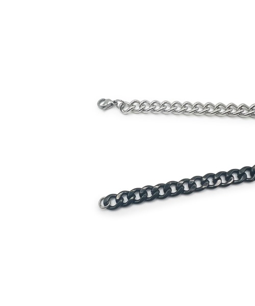 【kishiko0855】ハーフチェーンネックレス ステンレス チェーンネックレス H型 [n885-silver] | お洒落な