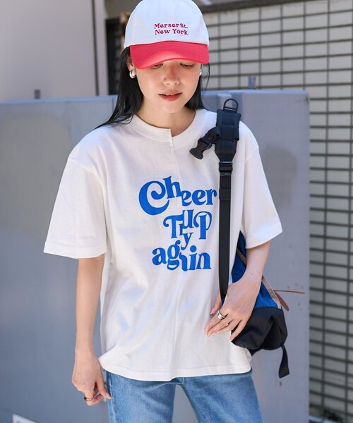 FREAK'S STORE tシャツ リメイクロゴTシャツ レディース