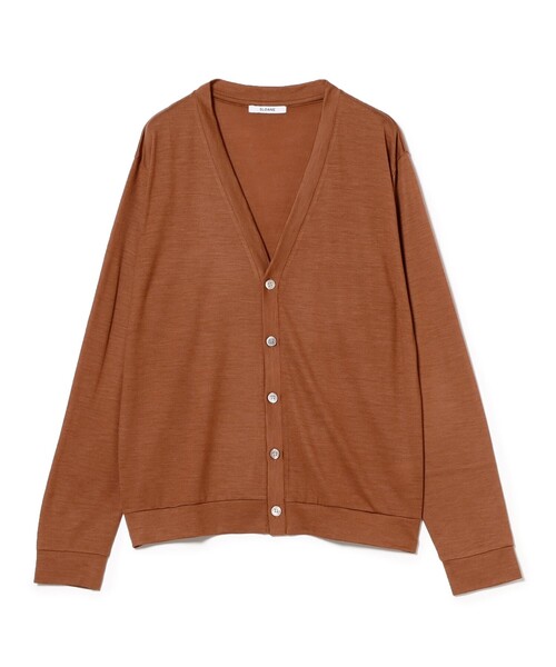 SLOANE カーディガン クルー ネック ウール グレー サイズ2 SLOANE カーディガン × International Gallery BEAMS / 別注